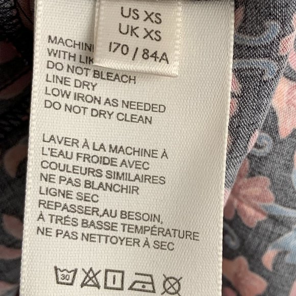 Free People Sasha Corset-Inspired Bust Floral Mini Dress Black Combo Size XS - Picture 14 of 16